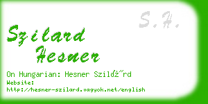 szilard hesner business card